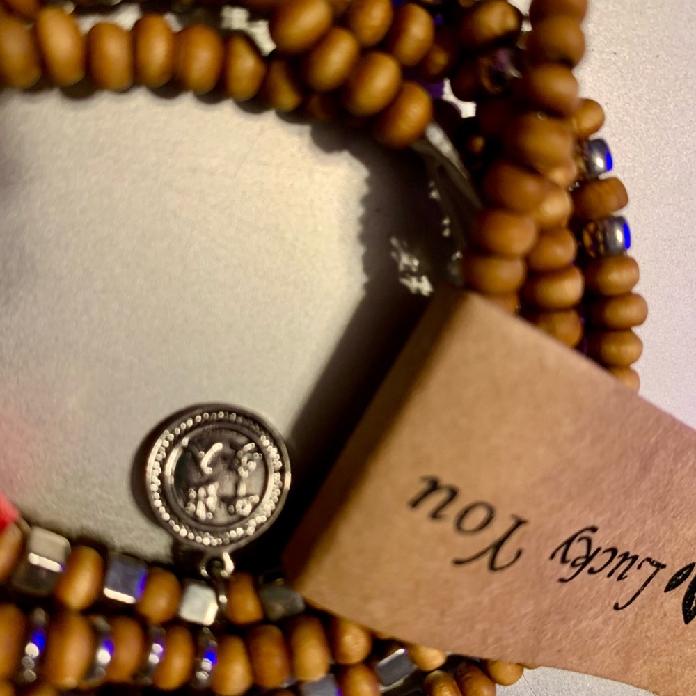 Lucky You Brown Peace Bracelets NWT
